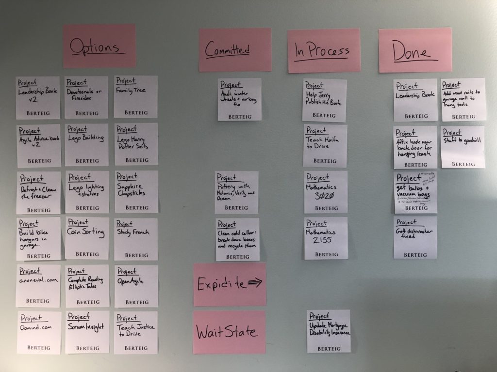 20180923 Personal Kanban Board