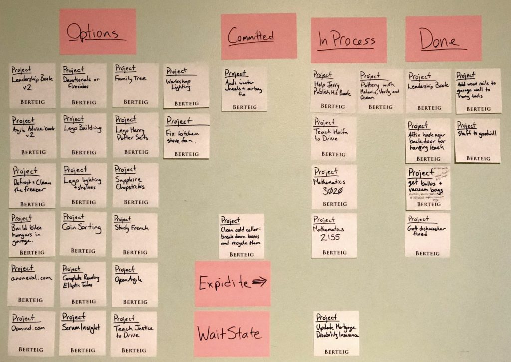 20181001 Personal Kanban Board